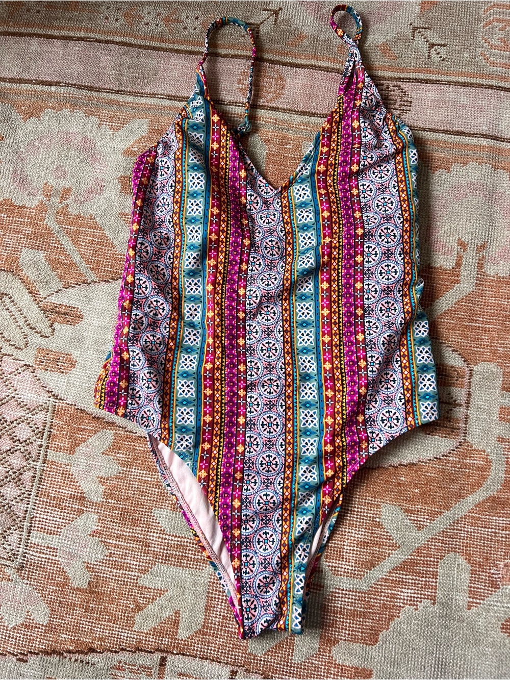 Women’s Multicolor Patterned One-Piece Swimsuit